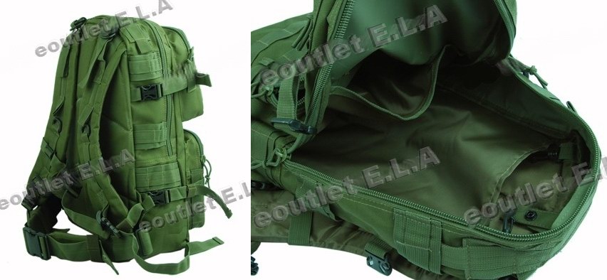 Patrol 3-Day MOLLE Tactical Assault Backpack OD