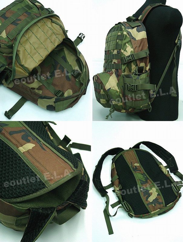 Molle Patrol Series Gear Assault Backpack 1000D Woodland