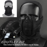 P.D Tactical Balaclava w/Half Mesh Headgear Mask Black