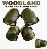 WOODLAND CAMO Tactical CORDURA KNEE & ELBOW PADS