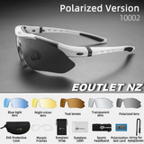 RBs Polarized Sports Shooting Goggles Glasses w/5 Lens WHITE