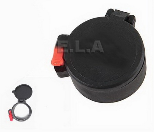 Creek Style 45mm Rifle Scope FLIP OPEN LENS COVER w/Thumb Button