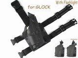 SLS Deluxe Drop Leg Glock w/Flashlight Holster