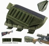 Shotgun/Rifle Stock Cheek Pad Ammo Pouch Olive Drab
