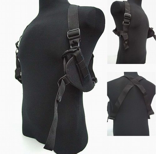 SWAT Tactical Shoulder Pistol RH/LH Holster BLACK