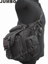 Milspec Shoulder Tactical Jumbo V.Pack Bag BLACK