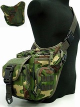Milspec Shoulder Tactical Jumbo V.Pack Bag WOODLAND
