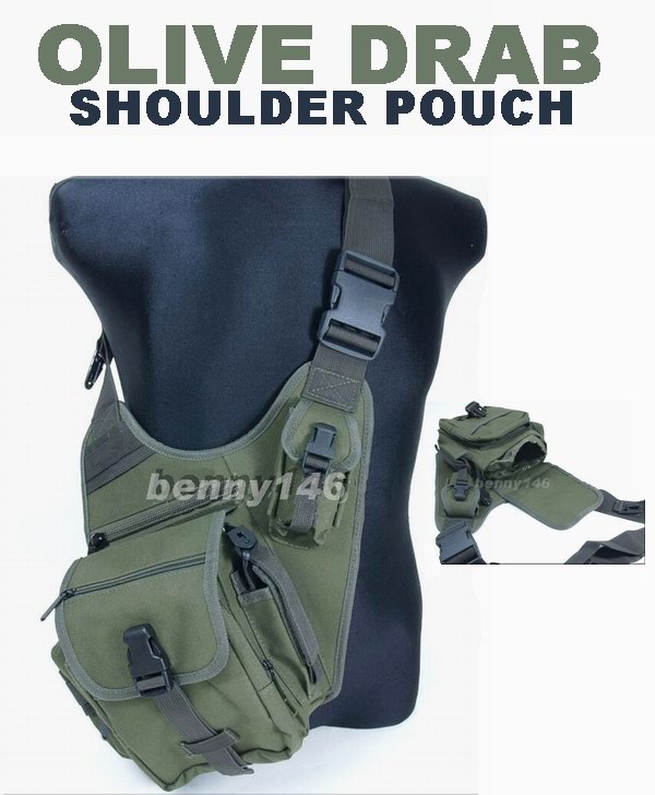 TACTICAL Utility Shoulder Pouch Bag OLIVE DRAB OD