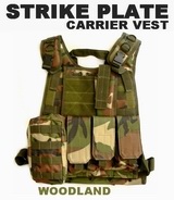 STRIKE Plate Carrier Harness MOLLE Vest - WOODLAND