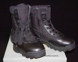 QUALITY! Tactical SWAT Zipper Boots BLACK