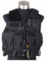 TAC-V10 Assault Combat Cordura 1000D Vest BK