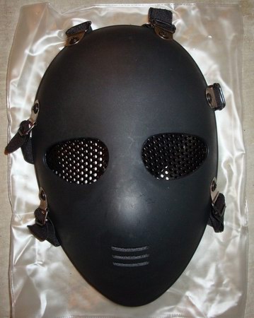 Tactical Full Face Jason Killer Mask w/Mesh & 6 Hole Mouth BK