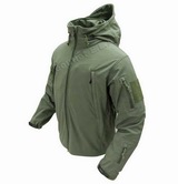 Tactical Soft Shell Weather Jacket w/Hood OD S