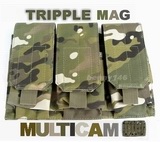 MOLLE Triple Magazine Mag Pouch Multicam