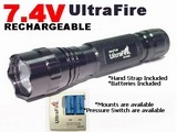 UltraFire G74 7.4v RECHARGEABLE Xenon Tactic Torch