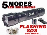 Ultrafire R2 300 Lumen LED 5 MODE Flashlight Torch