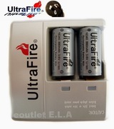 ULTRAFIRE 3.6V PROTECTED CR123A RECHARGEABLE SET