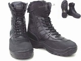 URBAN TROOPS Zipper Tall 8" Tactical Boot Black