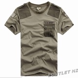 US ARMY AIRBORNE Tactical Military Style Combat T-Shirt Khaki