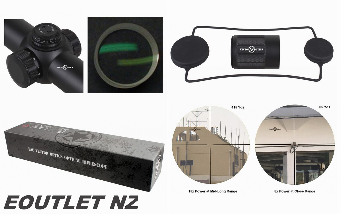 Vector Optics Grizzly 3-12x56 E Shooting Riflescope w/ Sunshade