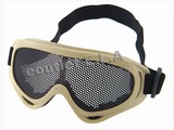 Airsoft X400 No Fog Metal Mesh Tactical Goggle TAN